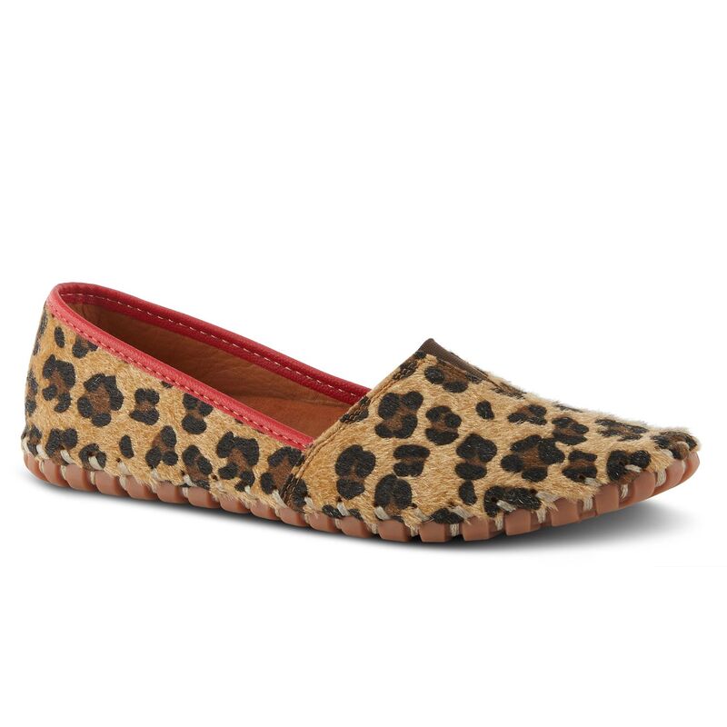 弾機足取り レディース シューズ サンダル Spring Step Kathaleta Women\u0027s Flats Leopard Print 毛の荒物