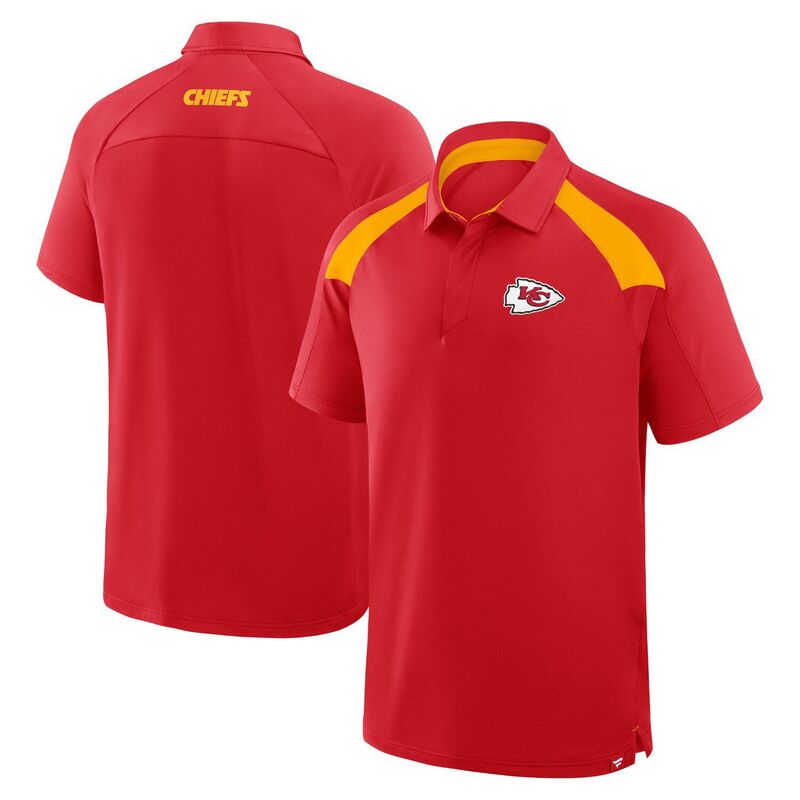 ファナティクス メンズ トップス プルオーバー スポーツシャツ Men\u0027s Fanatics Red Kansas City Chiefs Back Around Raglan Polo Chf Red 赤いこと