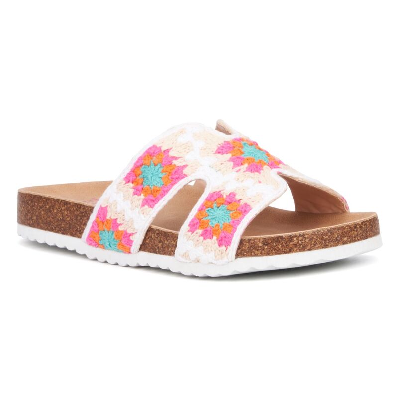 オリビアミラー レディース シューズ サンダル Olivia Miller Crochet Kids' Footbed Slide Sandals Natural