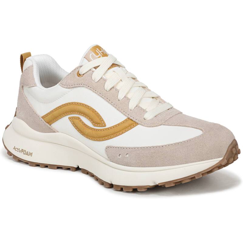 ライカ レディース シューズ スニーカー スピード競技 Ryka Jetsetter Women\u0027s Lace-Up Sneakers Terra Taupe Yellow 黄色