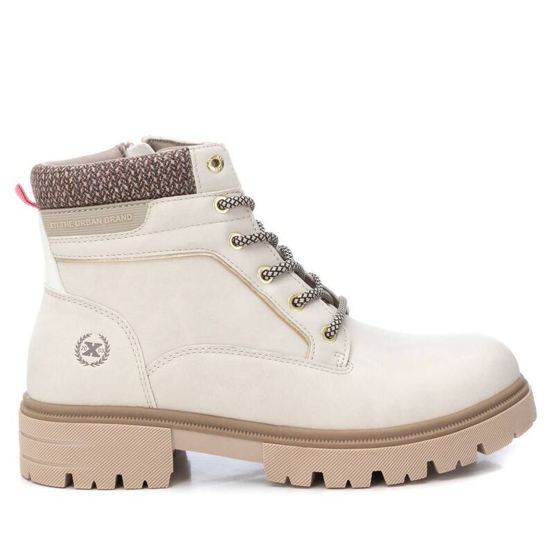 キシタイ レディース シューズ ブーツ・レインブーツ Women's Combat Booties By XTI 143144 Ivory アイボリー｜ReVida 店
