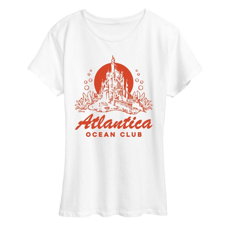 ディズニー レディース トップス Tシャツ グラフィック Disney's The Little Mermaid Women's Atlantica Graphic Tee White ホワイト 6,445円