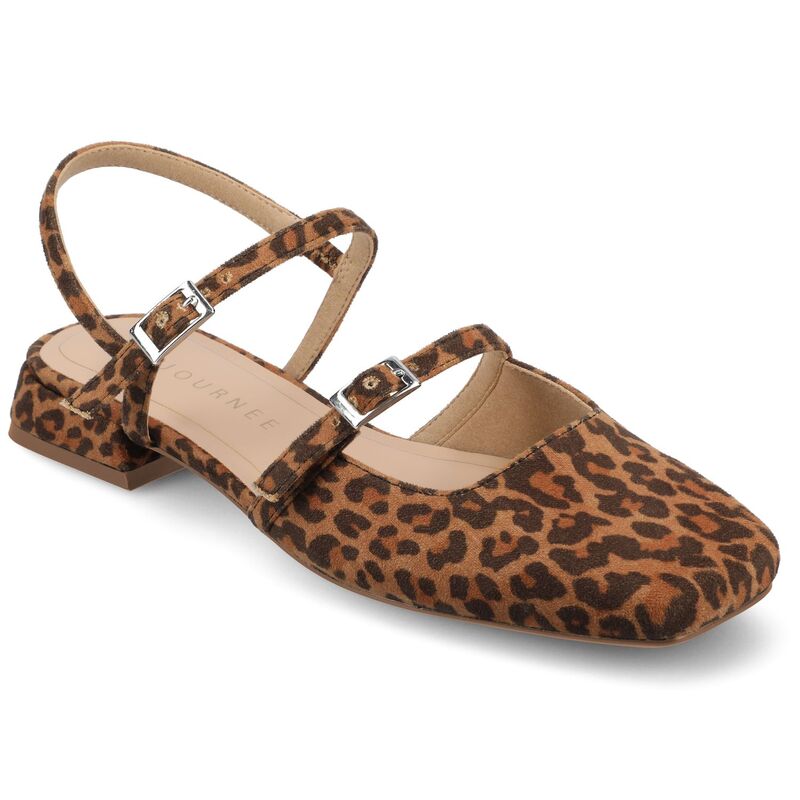 ジャーニー レディース シューズ サンダル Journee Tru Comfort Foam Gretchenn Women's Flats Leopard Camel キャメル