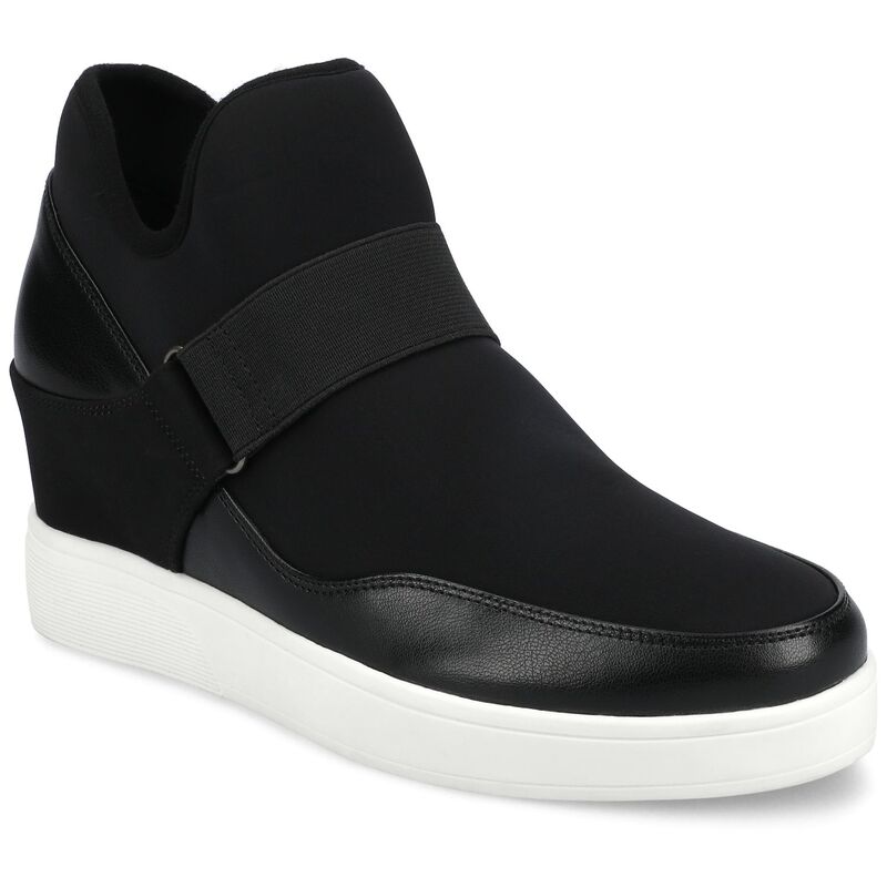 周遊 レディース シューズ スニーカー Journee Damari Women\u0027s Comfort Wedge Sneakers Black 黒いこと