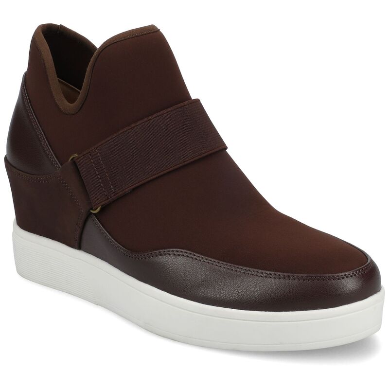 周遊 レディース シューズ スニーカー Journee Damari Women\u0027s Comfort Wedge Sneakers Chocolate 黒茶