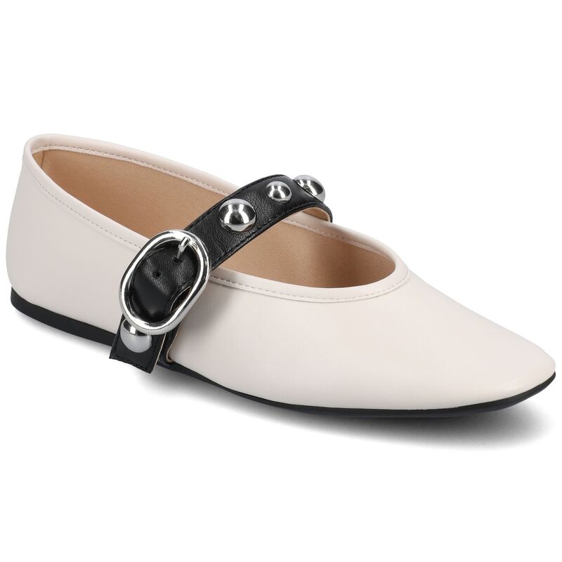 ジャーニー レディース シューズ サンダル Journee Naveah Women'studded Pointed Toe Casual Ballet Flats Bone 20,060円