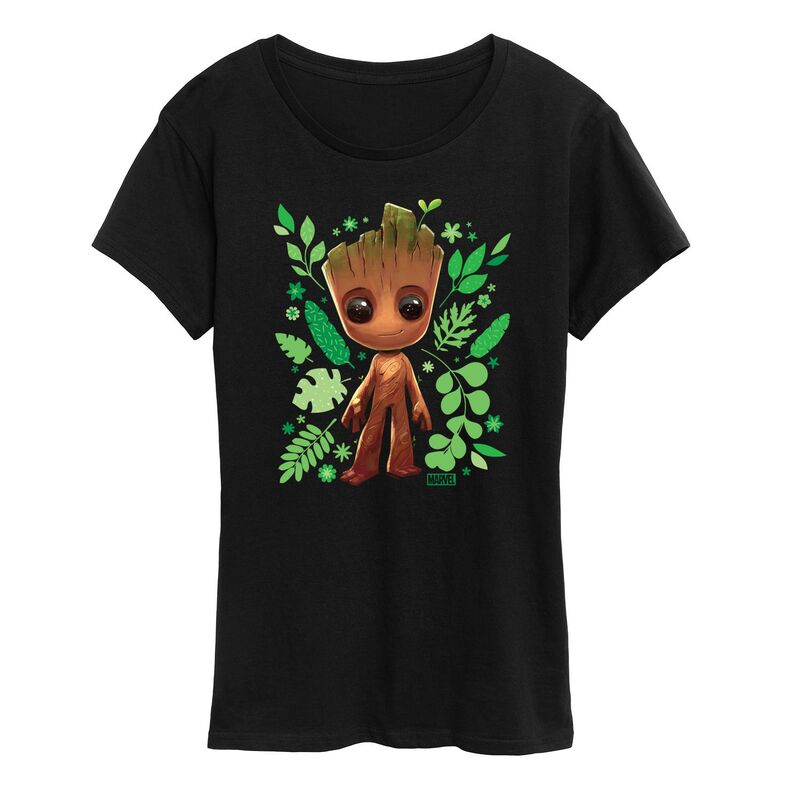 マーベル レディース トップス Tシャツ グラフィック Women's Marvel Guardians Of The Galaxy Baby Groot Graphic Tee Black ブラック