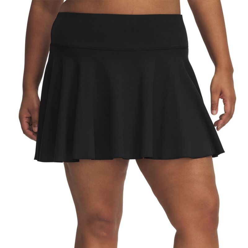 アンダーアーマー レディース 下つ方スコート 付け加える大いさ Plusize Under Armour Motion Active Skort Black 黒いこと スカート-ボトムス