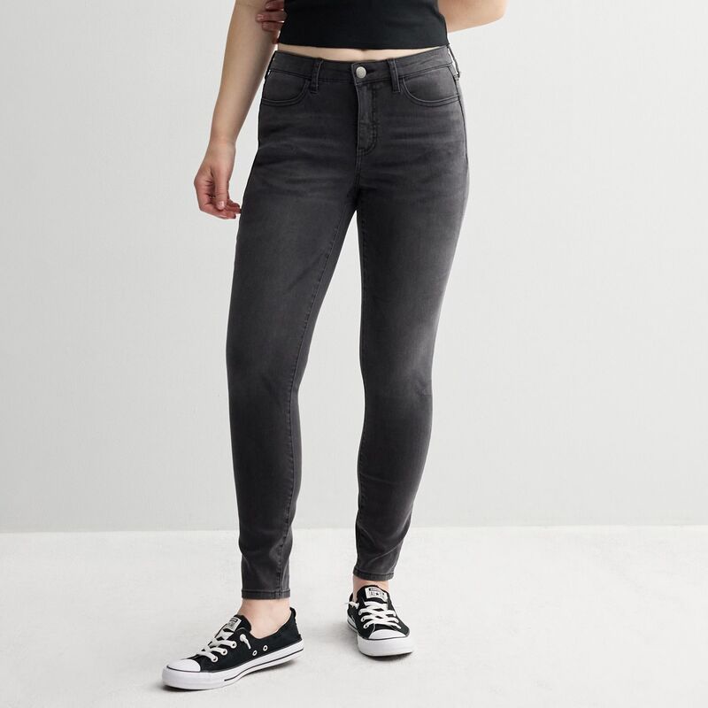 エスオー レディース ボトムス デニムパンツ ローライズ Juniors' SO Low Rise Jeggings Faded Black ブラック