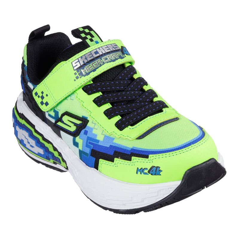 スケッチャーズ レディース シューズ スニーカー Skechers Mega-Craft 4K Boys\u0027 Sneakers Lime Black 黒いこと