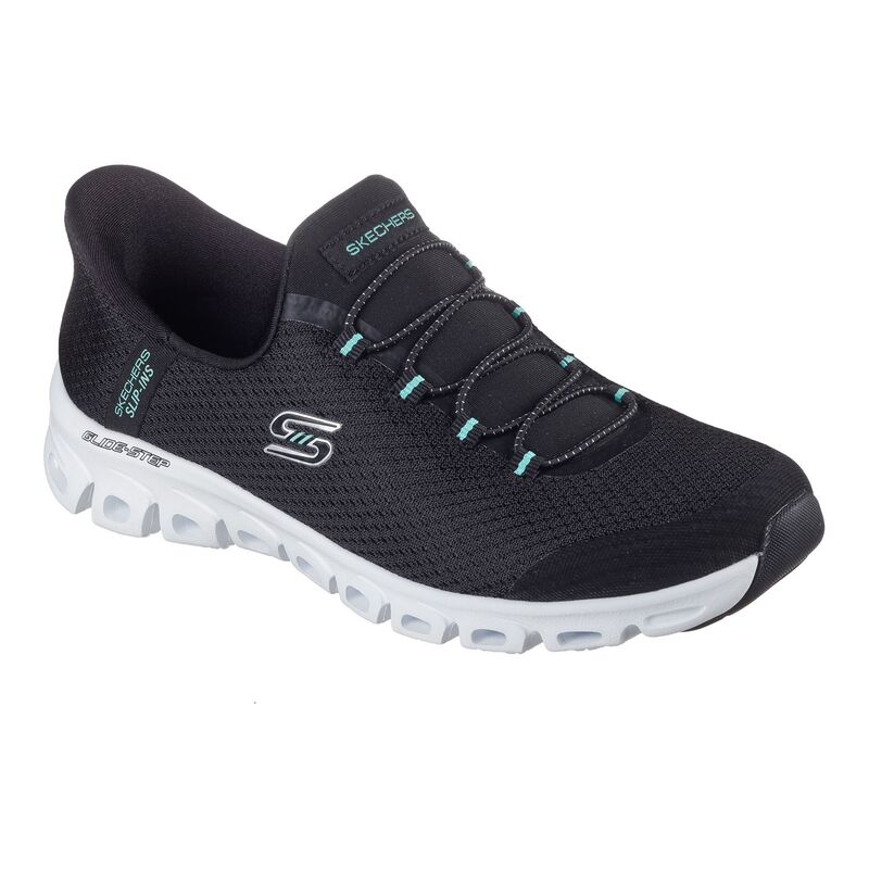 スケッチャーズ レディース シューズ スニーカー Skechers Hands Free Slip-ins Glide-Stepursuit Womenneakers Black Turquoise ブラック