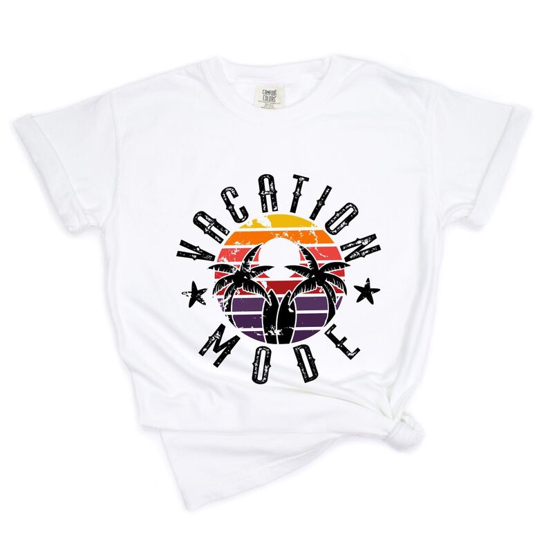 Simply Sage Market レディース トップス ティーシャツ Simply Sage Market Vacation Mode Circle Garment Dyed Tee White 白いこと トップス-Tシャツ・カットソー