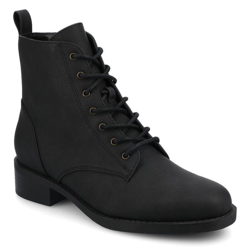ジャーニー レディース シューズ ブーツ・レインブーツ アンクル レース ヒール Journee Kodah Women's Lace-Up Block Heel Ankle Boots In Regular & Wide Width Vintage Black ブラック