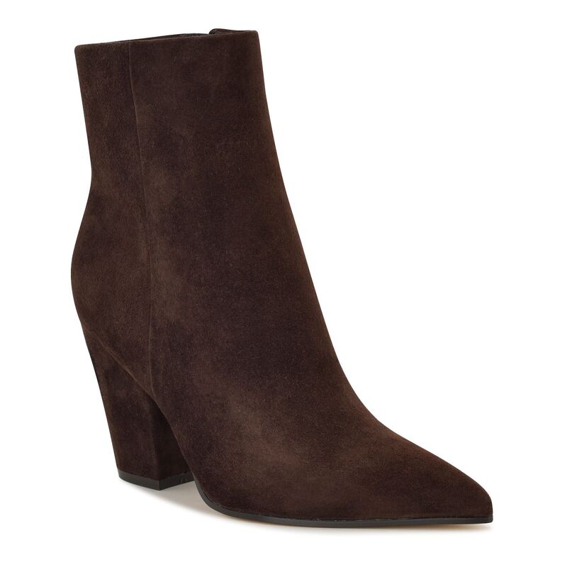 ナインウェスト レディース シューズ ブーツ・レインブーツ アンクル ヒール Nine West Ariza Women's Block Heel Ankle Boots Dark Brown Suede ブラウン 29,120円