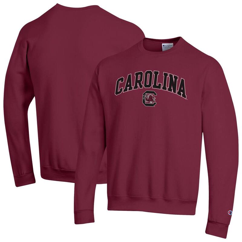 はやりっ児 メンズ トップス プルオーバー 汗水 ロゴタイプ Men\u0027sChampion Garnet South Carolina Gamecocks Arch Over Logo Pullover Sweatshirt Scred 赤いこと
