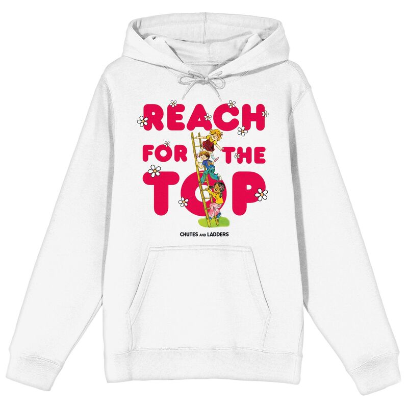 アニメキャラクター メンズ トップス Tシャツ パーカー グラフィック Licensed Character Men's Chutes & Ladders Reach For The Top Graphic Hoodie White ホワイト｜ReVida 店