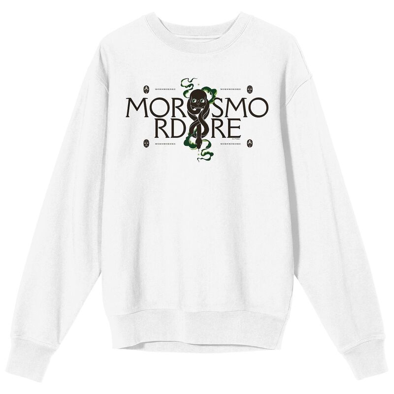 アニメ人となり メンズ トップス ティーシャツ 流汗 グラフィック Licensed Character Men\u0027s Harry Potter Morsmordre Graphic Sweatshirt White 白いこと メンズファッション-Tシャツ・カットソー-トップス