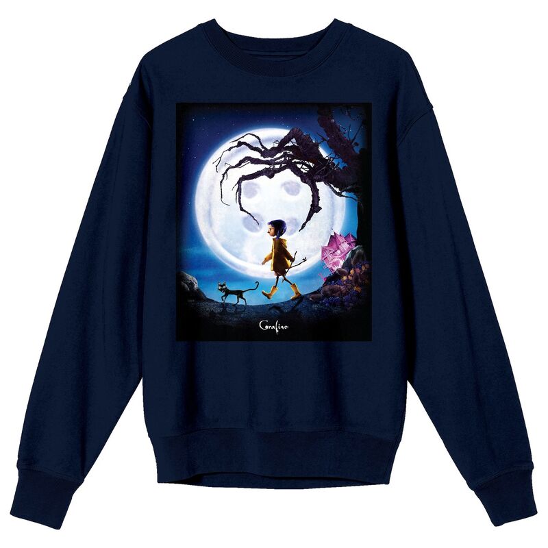 アニメ人となり メンズ トップス ティーシャツ 流汗 グラフィック Licensed Character Men\u0027s Coraline Graphic Sweatshirt Blue 青色 メンズファッション-トップス