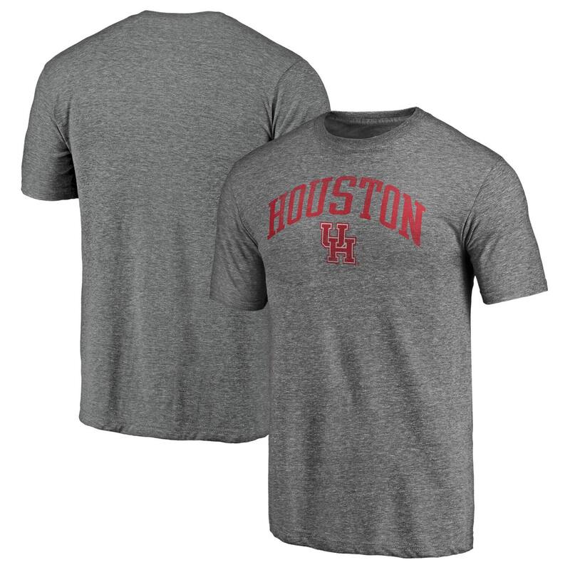 アンブランデッド メンズ トップス Tシャツ Unbranded Men's Heather Gray Houston Cougars Arched City Tri-Blend T-Shirt Hou Grey グレー