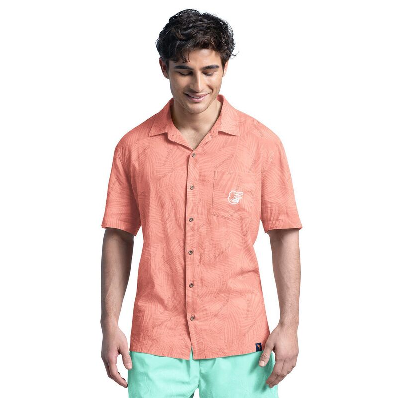 マルガリータビル メンズ トップス Tシャツ リネン Men's Margaritaville Coral Baltimore Orioles Linen Party Button-Up Shirt Orl Pink O ピンク｜ReVida 店