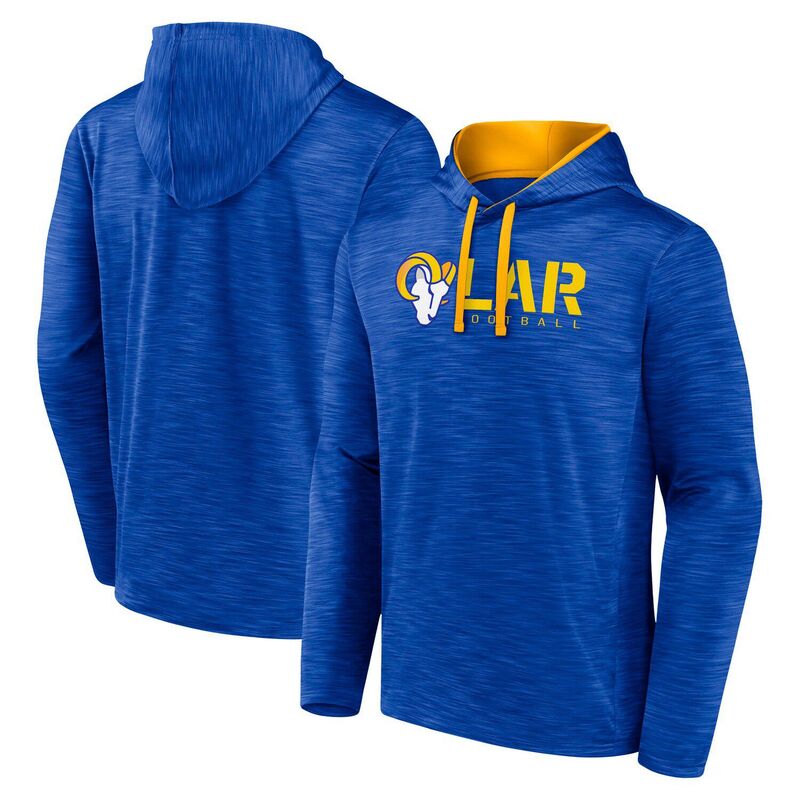 アンブランデッド メンズ トップス Tシャツ ロゴ パーカー Unbranded Men's Logo Athletic Royalos Angeles Rams Head Start Pullover Hoodie Lar Blue ブルー｜ReVida 店