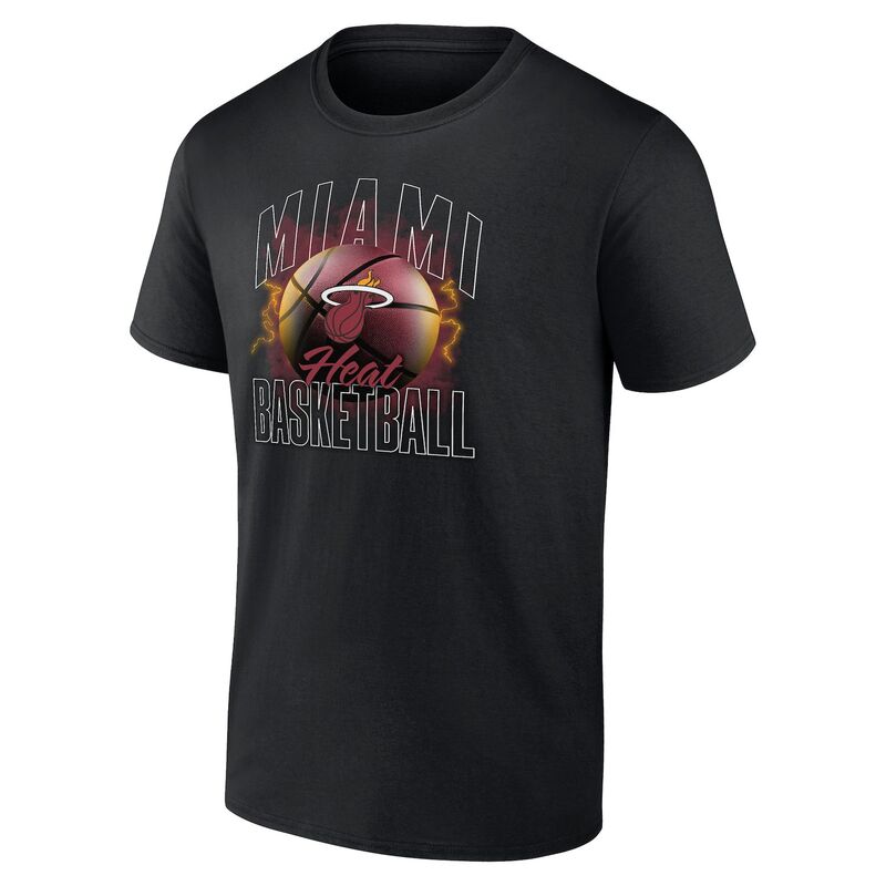 アンブランデッド メンズ トップス Tシャツ Unbranded Men's Miami Heat Match Up Short Sleeve Tee Hea Black ブラック