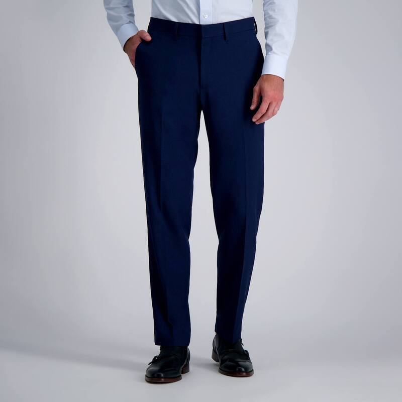 ハガー メンズ ボトムス カジュアルパンツ Men's Haggar Premium Comfort Straight-Fit Flat-Front Dress Pants Dark Navy ネイビー|ReVida 店