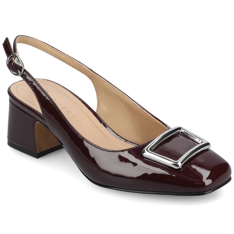 ジャーニー レディース シューズ パンプス Journeeverlee Women's Tru Comfort Foam Sling Back Square Toe Pumps Oxblood オックスブラッド|ReVida 店