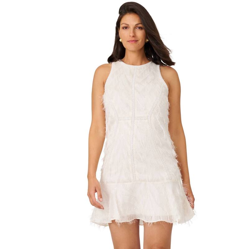 ジェイメンデル レディース トップス ワンピース ミニ フリンジ Women's J. Mendel Fringe & Beaded Mini Dress Ivory アイボリー