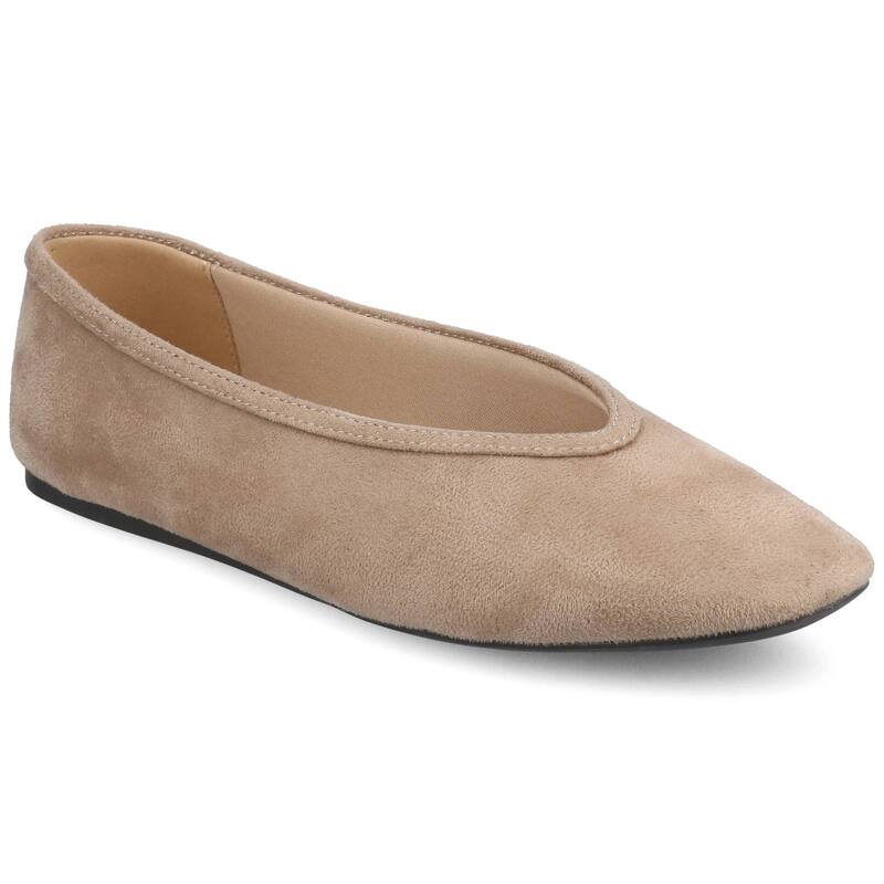 ジャーニー レディース シューズ サンダル Journee Fortune Women's Almond Toe Ballet Flats Taupe トープ｜ReVida 店