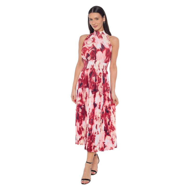 マリナ レディース トップス 衣装 筋目 midi Women\u0027s Marina Tie Dye Pleated Midi Dress Wine Ivy ぶどう酒
