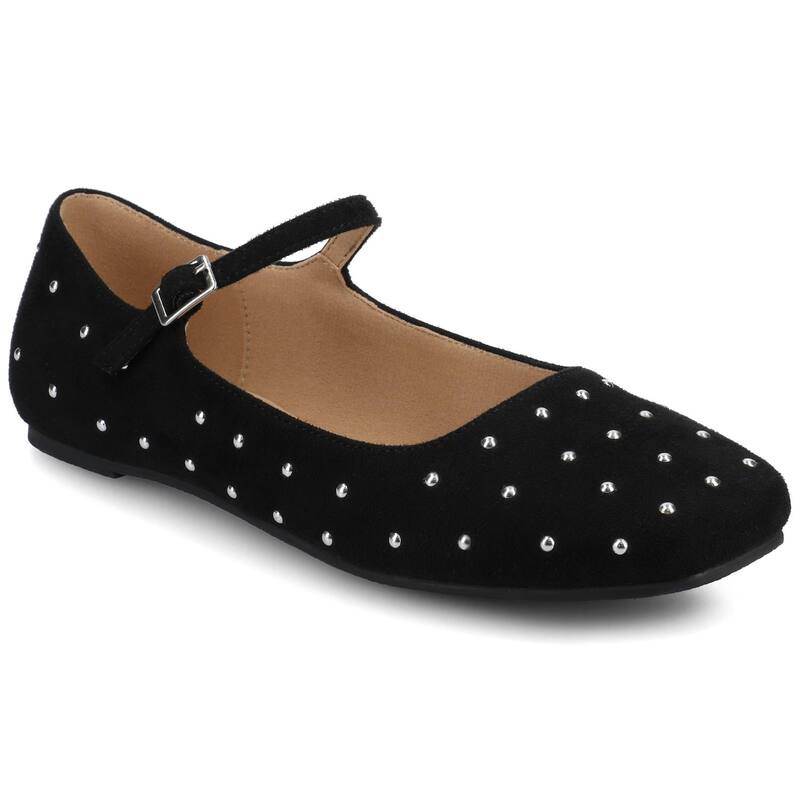 ジャーニー レディース シューズ サンダル Journee Carrie Women's Mary Jane Flats Black Stud ブラック
