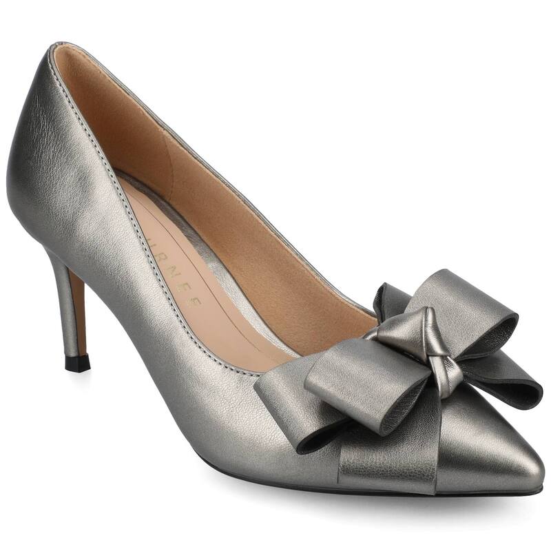 ジャーニー レディース シューズ パンプス ヒール Journee Crystol Women's Heels Pewter Pu ピューター