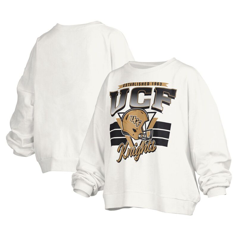 プレスボックス レディース トップス Tシャツ スウェット ロゴ Women's Pressbox White UCF Knights Janice Retro Logoversized Pullover Sweatshirt Ucf White ホワイト