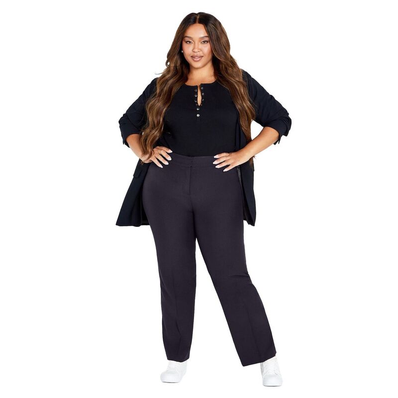 アベニュー レディース ボトムス カジュアルパンツ プラスサイズ Avenue Women's Plusize Cool Hand Trouser Navy ネイビー