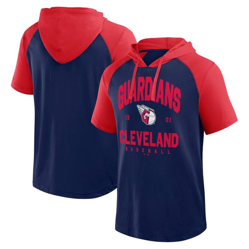 アンブランデッド メンズ トップス Tシャツ ロゴ パーカー Unbranded Men's Logo Athletic Navy Cleveland Guardians Prime Hoodie T-Shirt Grd Navy ネイビー｜ReVida 店