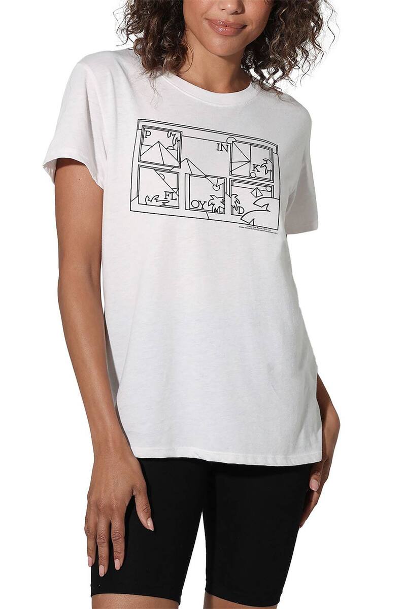 アニメキャラクター レディース トップス Tシャツ グラフィック Licensed Character Juniors' Pink Floyd Periodic Table Graphic Tee White ホワイト 6,106円
