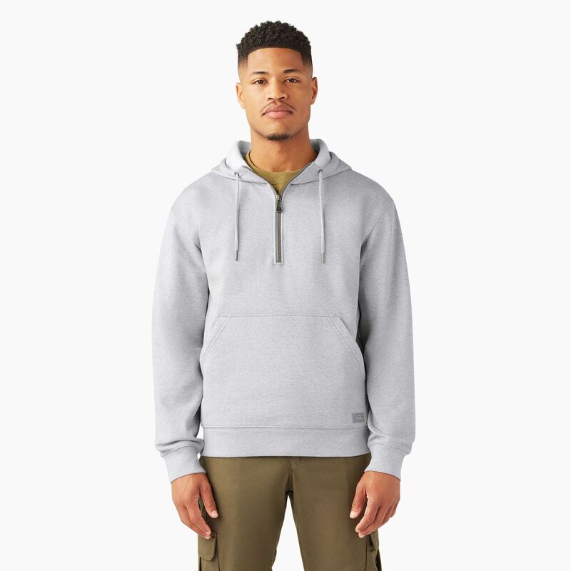 ディッキーズ メンズ トップス ティーシャツ パーカー Men\u0027s Dickies Quarter-Zip Hoodie Heather Gray 薄墨色 トップス-Tシャツ・カットソー