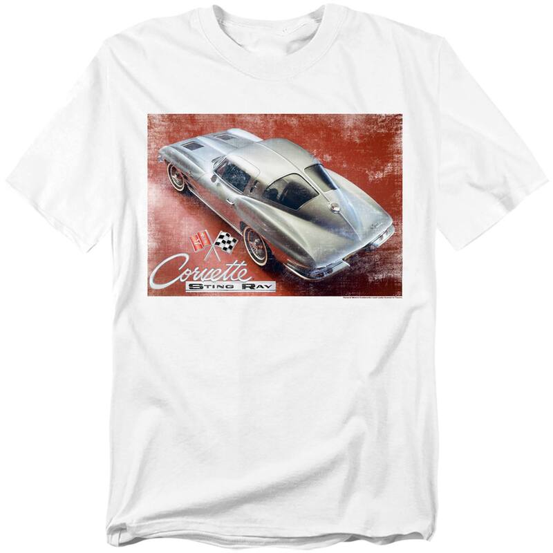 アニメキャラクター メンズ トップス Tシャツ トール グラフィック Licensed Character Big & Tall Original & Unrestored Corvette Stingray Graphic Tee White ホワイト