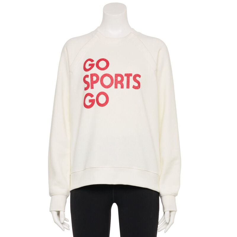 ソノマ レディース トップス Tシャツ クルーネック スウェット フリース Women'sonoma Goods For Life Adaptive Fleece Crewneck Sweatshirt Ivory Go Sports アイボリー