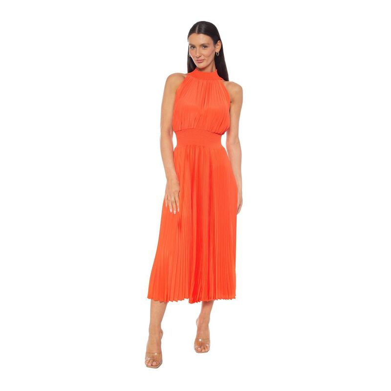 マリナ レディース トップス ワンピース プリーツ ノースリーブ Women's Marina Sleeveless Pleatedress Orange オレンジ