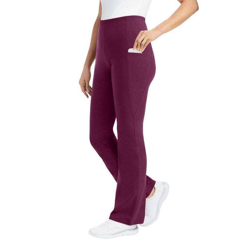 ウーマン ウィズイン レディース ボトムス カジュアルパンツ ブーツカット プラスサイズ トール ブーツ Woman Within Plusize Tall Pocket Bootcut Legging Deep Claret｜ReVida 店 11,235円