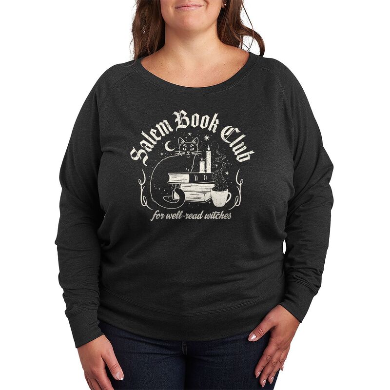アニメキャラクター レディース トップス Tシャツ プラスサイズ パイル Licensed Character Plusize Salem Book Club For Well-Read Witches French Terry Long Sleeve Tee Heather Charcoal チャコール 10,514円