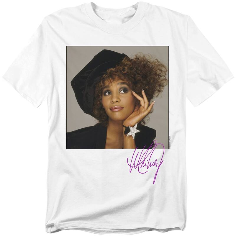 アニメキャラクター メンズ トップス Tシャツ トール グラフィック Licensed Character Big & Tall Original & Unrestored Whitney Houston Star Graphic Tee White ホワイト