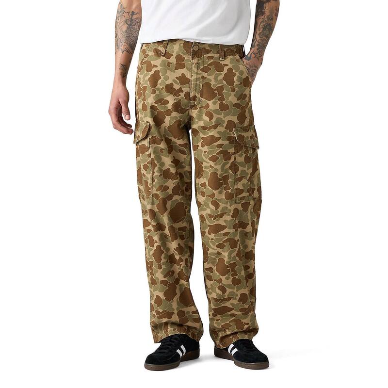 リーバイス メンズ ボトムス カジュアルパンツ Men's Levi's XX Cargo Baggy Pants Duck Camo Harvest Gold ゴールド|ReVida 店