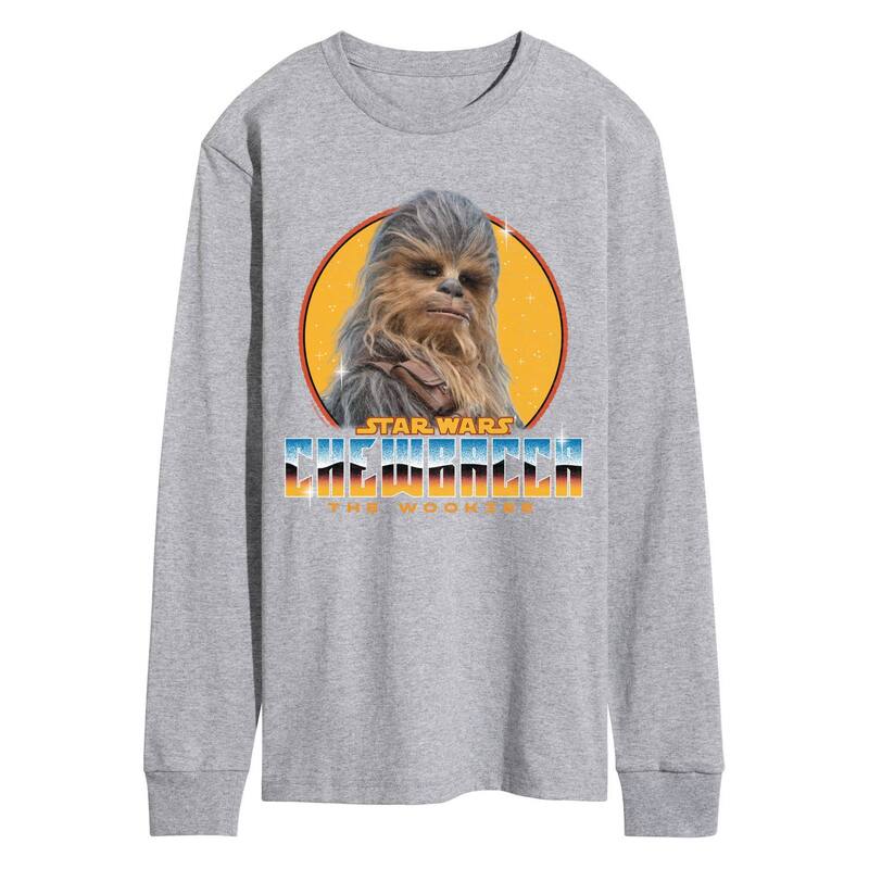 スター ウォーズ メンズ トップス Tシャツ グラフィック Men'star Wars Chewbacca The Wookiee Chrome Long Sleeve Graphic Tee Athletic Heather ヘザー｜ReVida 店 7,441円