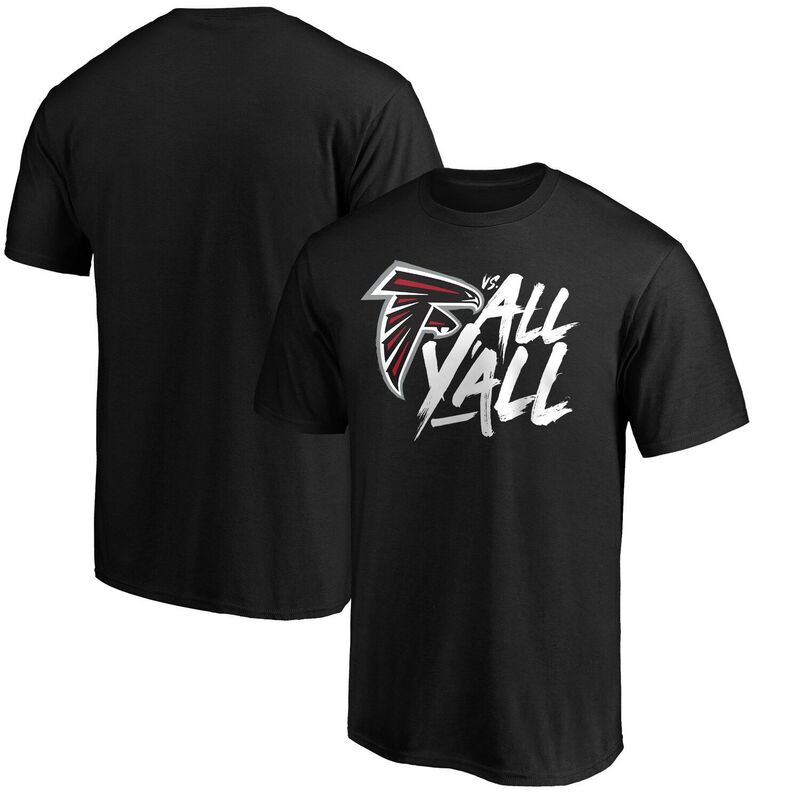 アンブランデッド メンズ トップス Tシャツ Unbranded Men's Black Atlanta Falcons vs. All Y'all T-Shirt Fal Black ブラック