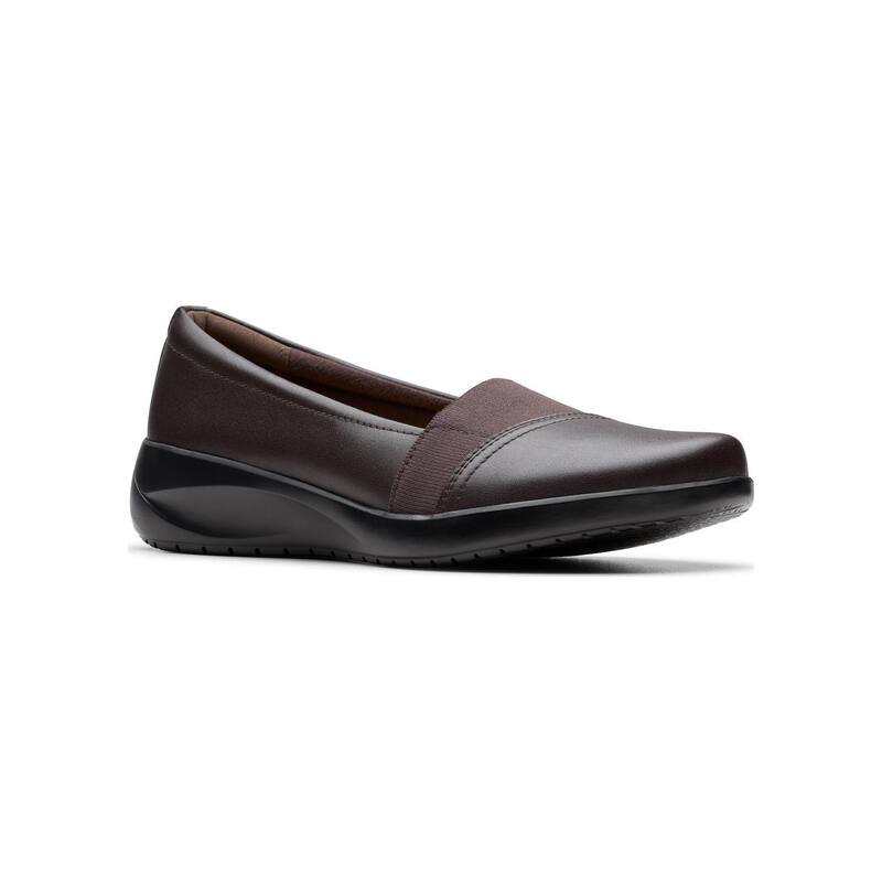 クラークス レディース シューズ スリッポン・ローファー Clarks Kaetlyn Rhea Women's Casual Slip-On Shoes Chocolate Leather チョコレート