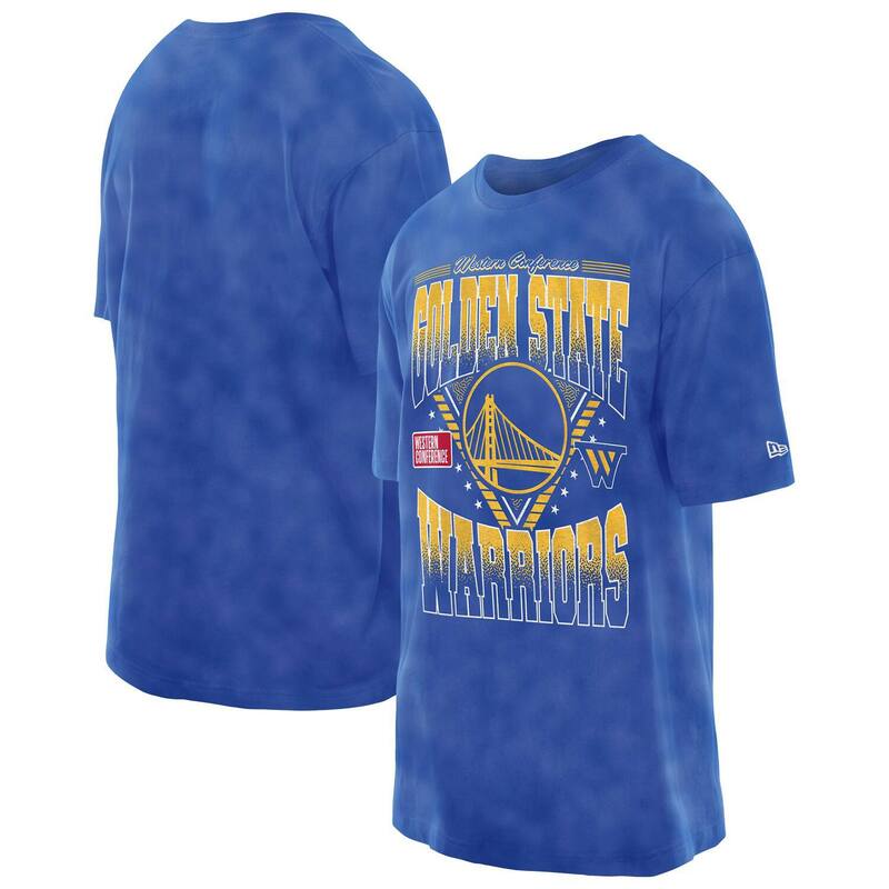ニューエラ メンズ トップス Tシャツ ヴィンテージ Men's New Era Royal Golden State Warriors Boxy Old School Sport Vintage Wash T-Shirt War Blue ブルー