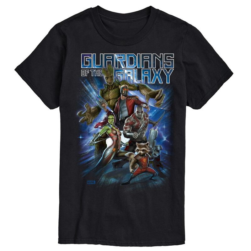 マーベル メンズ トップス Tシャツ トール グラフィック Big & Tall Marvel Guardians Of The Galaxy Star Burst Short Sleeve Graphic Tee Black ブラック